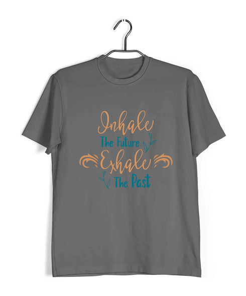 Yoga Fitness Yoga YOGA INHALE EXHALE Custom Printed Graphic Design T-Shirt for Women